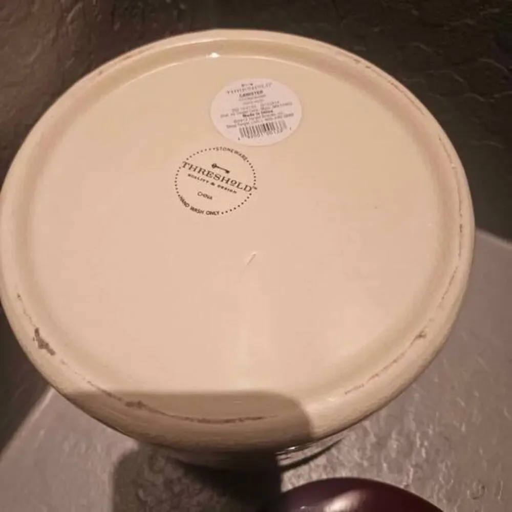 Thresholds Stoneware Ceramic Cookie Jar Canister 7